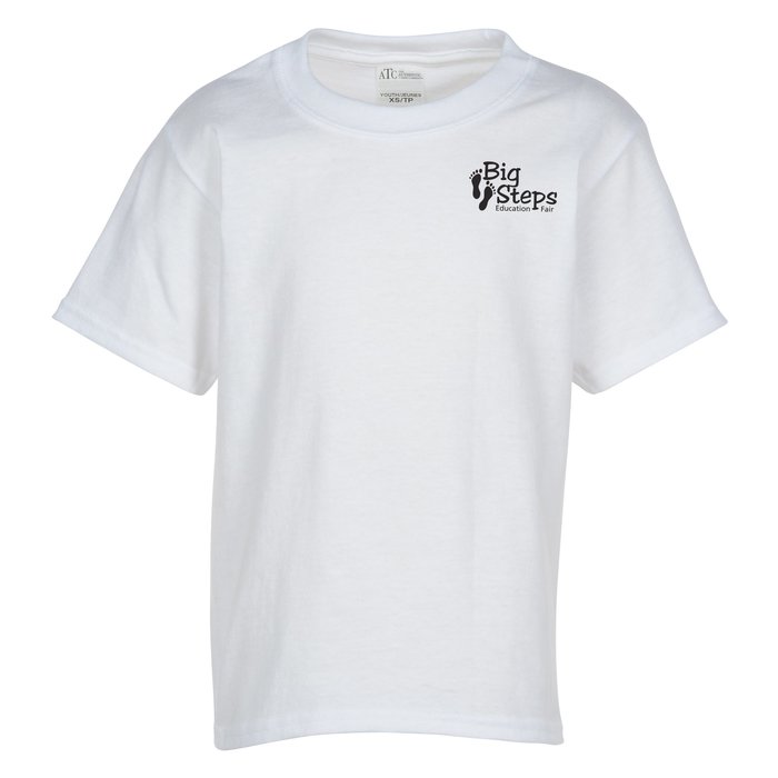 Custom Everyday Cotton T-Shirt - Youth - White - Screen